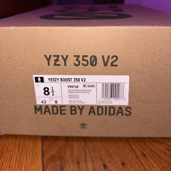 Adidas Yeezy Boost 350 V2 “Sesame” Mens Size 8.5 (New) - Picture 9 of 10